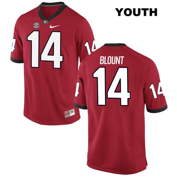 Georgia Bulldogs Youth Trey Blount #14 NCAA Authentic Red Nike Stitched College Football Jersey NFQ2356NM